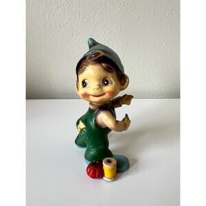Vintage 1960s Wee Folks by Josef Originals Japan Stitch in Time Saves Nine Elfin
